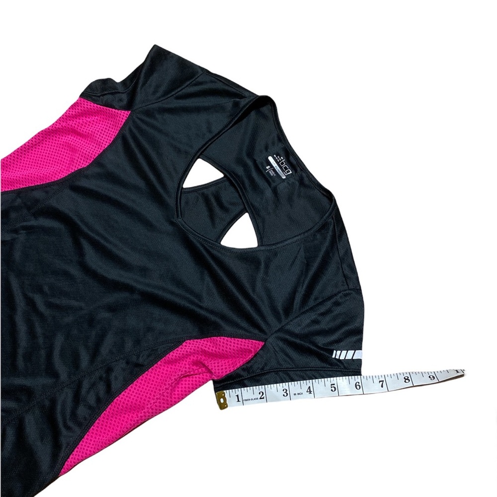 BCG Women Activewear Racerback Cut Out Work Out Short Sleeve Top Size S - Picture 7 of 13